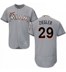 Mens Majestic Miami Marlins 29 Brad Ziegler Grey Road Flex Base Authentic Collection MLB Jersey Mens Majestic Miami Marlins 29 Brad Ziegler Grey Road Flex Base Authentic Collection MLB Jersey