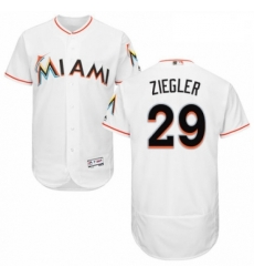 Mens Majestic Miami Marlins 29 Brad Ziegler White Home Flex Base Authentic Collection MLB Jersey Mens Majestic Miami Marlins 29 Brad Ziegler White Home Flex Base Authentic Collection MLB Jersey