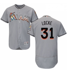 Mens Majestic Miami Marlins 31 Jeff Locke Grey Flexbase Authentic Collection MLB Jersey Mens Majestic Miami Marlins 31 Jeff Locke Grey Flexbase Authentic Collection MLB Jersey