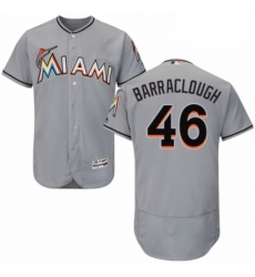 Mens Majestic Miami Marlins 46 Kyle Barraclough Grey Road Flex Base Authentic Collection MLB Jersey Mens Majestic Miami Marlins 46 Kyle Barraclough Grey Road Flex Base Authentic Collection MLB Jersey