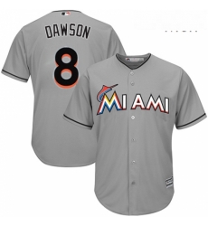 Mens Majestic Miami Marlins 8 Andre Dawson Replica Grey Road Cool Base MLB Jersey Mens Majestic Miami Marlins 8 Andre Dawson Replica Grey Road Cool Base MLB Jersey