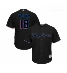 Mens Miami Marlins 18 Neil Walker Replica Black Alternate 2 Cool Base Baseball Jersey Mens Miami Marlins 18 Neil Walker Replica Black Alternate 2 Cool Base Baseball Jersey