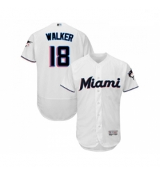 Mens Miami Marlins 18 Neil Walker White Home Flex Base Authentic Collection Baseball Jersey Mens Miami Marlins 18 Neil Walker White Home Flex Base Authentic Collection Baseball Jersey