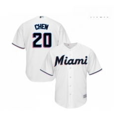 Mens Miami Marlins 20 Wei Yin Chen Replica White Home Cool Base Baseball Jersey Mens Miami Marlins 20 Wei Yin Chen Replica White Home Cool Base Baseball Jersey