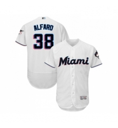 Mens Miami Marlins 38 Jorge Alfaro White Home Flex Base Authentic Collection Baseball Jersey Mens Miami Marlins 38 Jorge Alfaro White Home Flex Base Authentic Collection Baseball Jersey