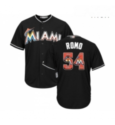 Mens Miami Marlins 54 Sergio Romo Authentic Black Team Logo Fashion Cool Base Baseball Jersey Mens Miami Marlins 54 Sergio Romo Authentic Black Team Logo Fashion Cool Base Baseball Jersey