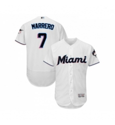 Mens Miami Marlins 7 Deven Marrero White Home Flex Base Authentic Collection Baseball Jersey Mens Miami Marlins 7 Deven Marrero White Home Flex Base Authentic Collection Baseball Jersey