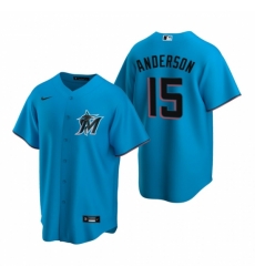 Mens Nike Miami Marlins 15 Brian Anderson Blue Alternate Stitched Baseball Jersey Mens Nike Miami Marlins 15 Brian Anderson Blue Alternate Stitched Baseball Jersey
