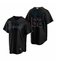 Mens Nike Miami Marlins 62 Jose Urena Black Alternate Stitched Baseball Jersey Mens Nike Miami Marlins 62 Jose Urena Black Alternate Stitched Baseball Jersey