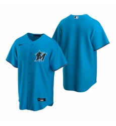 Mens Nike Miami Marlins Blank Blue Alternate Stitched Baseball Jersey Mens Nike Miami Marlins Blank Blue Alternate Stitched Baseball Jersey