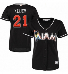 Womens Majestic Miami Marlins 21 Christian Yelich Replica Black Alternate 2 Cool Base MLB Jersey Womens Majestic Miami Marlins 21 Christian Yelich Replica Black Alternate 2 Cool Base MLB Jersey