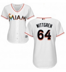 Womens Majestic Miami Marlins 64 Nick Wittgren Replica White Home Cool Base MLB Jersey Womens Majestic Miami Marlins 64 Nick Wittgren Replica White Home Cool Base MLB Jersey