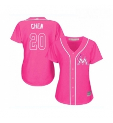 Womens Miami Marlins 20 Wei Yin Chen Replica Pink Fashion Cool Base Baseball Jersey Womens Miami Marlins 20 Wei Yin Chen Replica Pink Fashion Cool Base Baseball Jersey