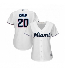 Womens Miami Marlins 20 Wei Yin Chen Replica White Home Cool Base Baseball Jersey Womens Miami Marlins 20 Wei Yin Chen Replica White Home Cool Base Baseball Jersey