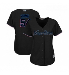 Womens Miami Marlins 54 Sergio Romo Replica Black Alternate 2 Cool Base Baseball Jersey Womens Miami Marlins 54 Sergio Romo Replica Black Alternate 2 Cool Base Baseball Jersey