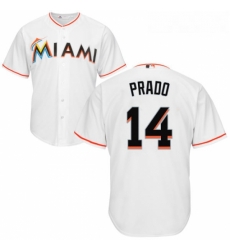 Youth Majestic Miami Marlins 14 Martin Prado Replica White Home Cool Base MLB Jersey Youth Majestic Miami Marlins 14 Martin Prado Replica White Home Cool Base MLB Jersey