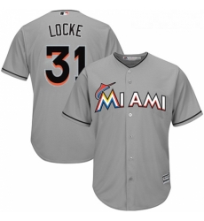 Youth Majestic Miami Marlins 31 Jeff Locke Authentic Grey Road Cool Base MLB Jersey Youth Majestic Miami Marlins 31 Jeff Locke Authentic Grey Road Cool Base MLB Jersey