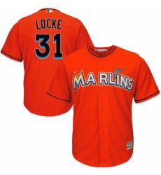 Youth Majestic Miami Marlins 31 Jeff Locke Replica Orange Alternate 1 Cool Base MLB Jersey Youth Majestic Miami Marlins 31 Jeff Locke Replica Orange Alternate 1 Cool Base MLB Jersey