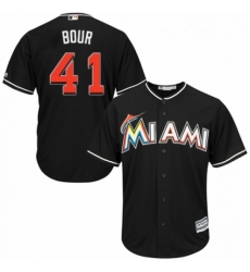 Youth Majestic Miami Marlins 41 Justin Bour Authentic Black Alternate 2 Cool Base MLB Jersey Youth Majestic Miami Marlins 41 Justin Bour Authentic Black Alternate 2 Cool Base MLB Jersey