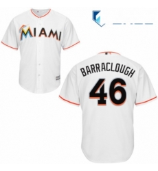 Youth Majestic Miami Marlins 46 Kyle Barraclough Replica White Home Cool Base MLB Jersey Youth Majestic Miami Marlins 46 Kyle Barraclough Replica White Home Cool Base MLB Jersey