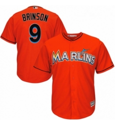 Youth Majestic Miami Marlins 9 Lewis Brinson Replica Orange Alternate 1 Cool Base MLB Jersey Youth Majestic Miami Marlins 9 Lewis Brinson Replica Orange Alternate 1 Cool Base MLB Jersey
