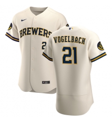 Men Milwaukee Brewers 21 Daniel Vogelbach Men Nike Cream Home 2020 Flex Base Player MLB Jersey Men Milwaukee Brewers 21 Daniel Vogelbach Men Nike Cream Home 2020 Flex Base Player MLB Jersey