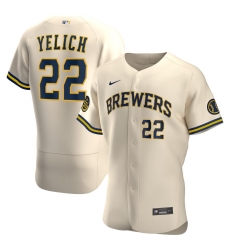 Men Milwaukee Brewers 22 Christian Yelich Men Nike Cream Alternate 2020 Flex Base Player MLB Jersey Men Milwaukee Brewers 22 Christian Yelich Men Nike Cream Alternate 2020 Flex Base Player MLB Jersey