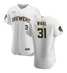 Men Milwaukee Brewers 31 Bobby Wahl Men Nike White Home 2020 Flex Base Player MLB Jersey Men Milwaukee Brewers 31 Bobby Wahl Men Nike White Home 2020 Flex Base Player MLB Jersey