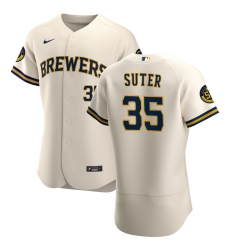 Men Milwaukee Brewers 35 Brent Suter Men Nike Cream Home 2020 Flex Base Player MLB Jersey Men Milwaukee Brewers 35 Brent Suter Men Nike Cream Home 2020 Flex Base Player MLB Jersey