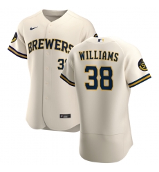 Men Milwaukee Brewers 38 Devin Williams Men Nike Cream Home 2020 Flex Base Player MLB Jersey Men Milwaukee Brewers 38 Devin Williams Men Nike Cream Home 2020 Flex Base Player MLB Jersey