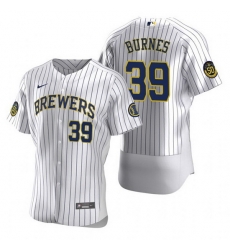 Men Milwaukee Brewers 39 Corbin Burnes White Flex Base Stitched MLB jersey Men Milwaukee Brewers 39 Corbin Burnes White Flex Base Stitched MLB jersey