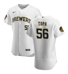 Men Milwaukee Brewers 56 Justin Topa Men Nike White Home 2020 Flex Base Player MLB Jersey Men Milwaukee Brewers 56 Justin Topa Men Nike White Home 2020 Flex Base Player MLB Jersey