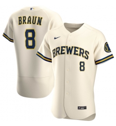 Men Milwaukee Brewers 8 Ryan Braun Men Nike Cream Home 2020 Flex Base Player MLB Jersey Men Milwaukee Brewers 8 Ryan Braun Men Nike Cream Home 2020 Flex Base Player MLB Jersey