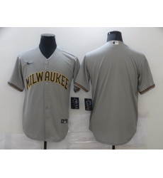 Men Nike Milwaukee Brewers Grey Blank Cool base Jersey Men Nike Milwaukee Brewers Grey Blank Cool base Jersey