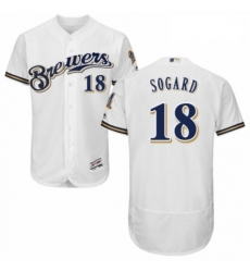 Mens Majestic Milwaukee Brewers 18 Eric Sogard Navy Blue Alternate Flex Base Authentic Collection MLB Jersey Mens Majestic Milwaukee Brewers 18 Eric Sogard Navy Blue Alternate Flex Base Authentic Collection MLB Jersey