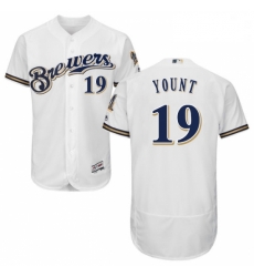 Mens Majestic Milwaukee Brewers 19 Robin Yount White Alternate Flex Base Authentic Collection MLB Jersey Mens Majestic Milwaukee Brewers 19 Robin Yount White Alternate Flex Base Authentic Collection MLB Jersey
