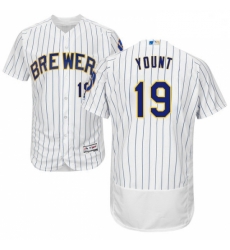 Mens Majestic Milwaukee Brewers 19 Robin Yount White Home Flex Base Authentic Collection MLB Jersey Mens Majestic Milwaukee Brewers 19 Robin Yount White Home Flex Base Authentic Collection MLB Jersey