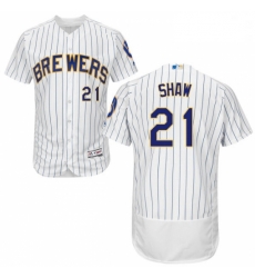 Mens Majestic Milwaukee Brewers 21 Travis Shaw WhiteRoyal Flexbase Authentic Collection MLB Jersey Mens Majestic Milwaukee Brewers 21 Travis Shaw WhiteRoyal Flexbase Authentic Collection MLB Jersey