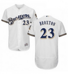 Mens Majestic Milwaukee Brewers 23 Keon Broxton Navy Blue Alternate Flex Base Authentic Collection MLB Jersey Mens Majestic Milwaukee Brewers 23 Keon Broxton Navy Blue Alternate Flex Base Authentic Collection MLB Jersey