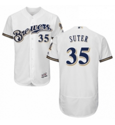 Mens Majestic Milwaukee Brewers 35 Brent Suter Navy Blue Alternate Flex Base Authentic Collection MLB Jersey Mens Majestic Milwaukee Brewers 35 Brent Suter Navy Blue Alternate Flex Base Authentic Collection MLB Jersey