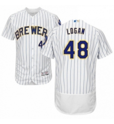Mens Majestic Milwaukee Brewers 48 Boone Logan White Home Flex Base Authentic Collection MLB Jersey Mens Majestic Milwaukee Brewers 48 Boone Logan White Home Flex Base Authentic Collection MLB Jersey