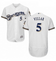 Mens Majestic Milwaukee Brewers 5 Jonathan Villar White Flexbase Authentic Collection MLB Jersey Mens Majestic Milwaukee Brewers 5 Jonathan Villar White Flexbase Authentic Collection MLB Jersey