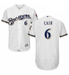 Mens Majestic Milwaukee Brewers 6 Lorenzo Cain White Alternate Flex Base Authentic Collection MLB Jersey Mens Majestic Milwaukee Brewers 6 Lorenzo Cain White Alternate Flex Base Authentic Collection MLB Jersey