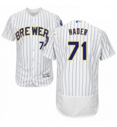 Mens Majestic Milwaukee Brewers 71 Josh Hader White Home Flex Base Authentic Collection MLB Jersey Mens Majestic Milwaukee Brewers 71 Josh Hader White Home Flex Base Authentic Collection MLB Jersey