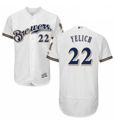 Mens Milwaukee Brewers 22 Christian Yelich White Flexbase Authentic Collection Stitched MLB Jersey Mens Milwaukee Brewers 22 Christian Yelich White Flexbase Authentic Collection Stitched MLB Jersey