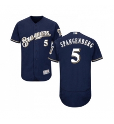 Mens Milwaukee Brewers 5 Cory Spangenberg Navy Blue Alternate Flex Base Authentic Collection MLB Jersey Mens Milwaukee Brewers 5 Cory Spangenberg Navy Blue Alternate Flex Base Authentic Collection MLB Jersey