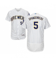 Mens Milwaukee Brewers 5 Cory Spangenberg White Home Flex Base Authentic Collection Baseball Jersey Mens Milwaukee Brewers 5 Cory Spangenberg White Home Flex Base Authentic Collection Baseball Jersey
