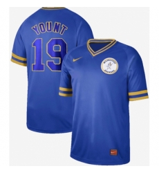 Mens Nike Milwaukee Brewers 19 Robin Yount Royal Authentic Cooperstown Collection Stitched Baseball Jerse Mens Nike Milwaukee Brewers 19 Robin Yount Royal Authentic Cooperstown Collection Stitched Baseball Jerse