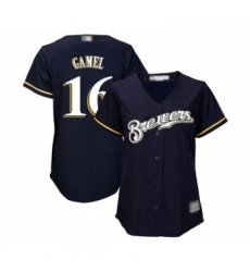 Womens Milwaukee Brewers 16 Ben Gamel Replica Navy Blue Alternate Cool Base Baseball Jersey Womens Milwaukee Brewers 16 Ben Gamel Replica Navy Blue Alternate Cool Base Baseball Jersey