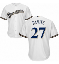 Youth Majestic Milwaukee Brewers 27 Zach Davies Authentic Navy Blue Alternate Cool Base MLB Jersey Youth Majestic Milwaukee Brewers 27 Zach Davies Authentic Navy Blue Alternate Cool Base MLB Jersey